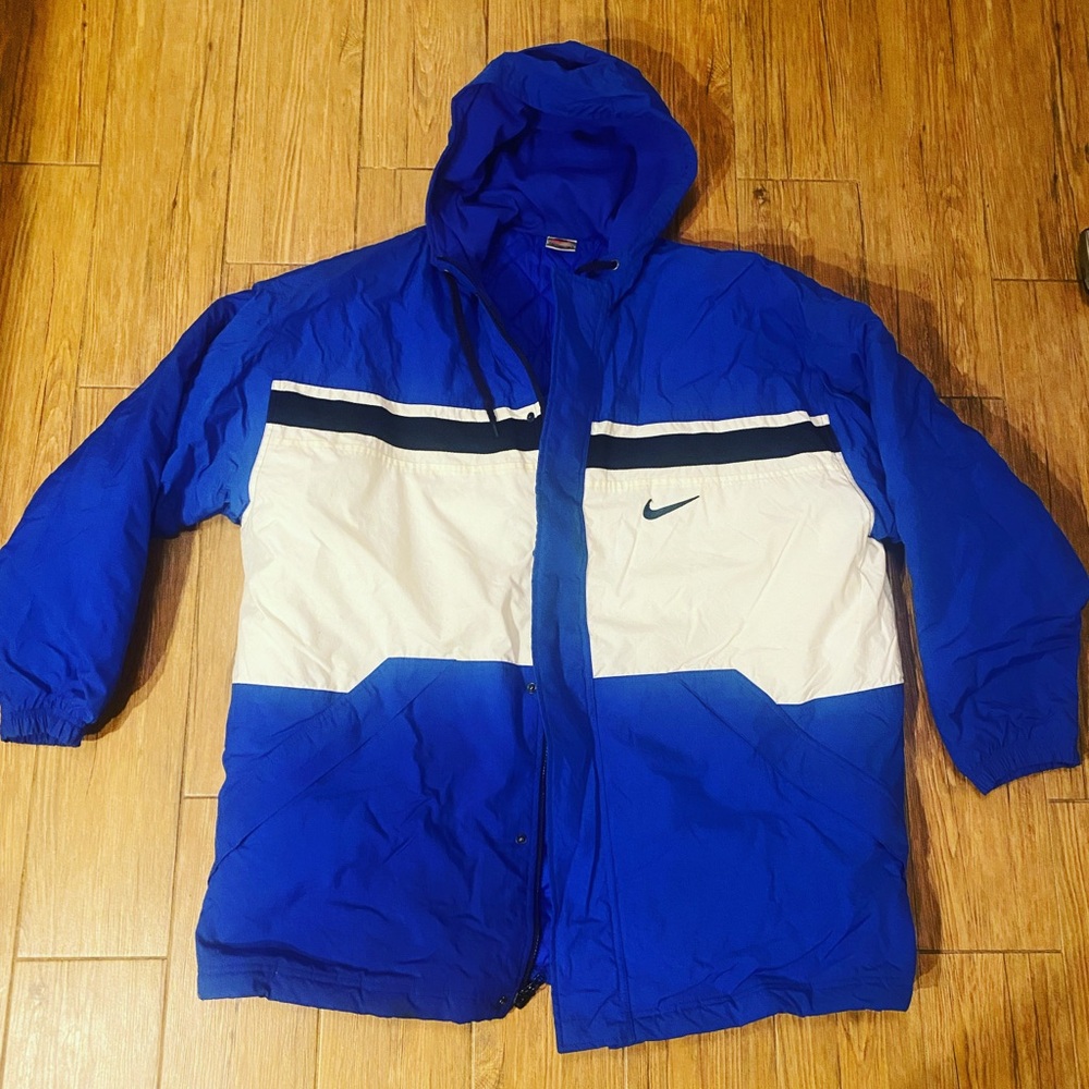 Vintage Nike Royal Blue Parka Jacket XL